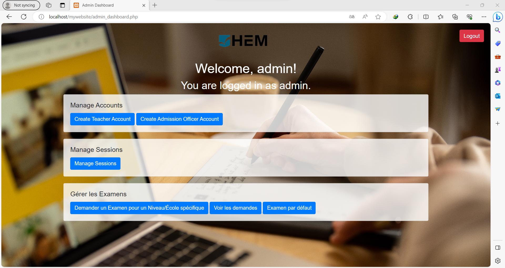 Admin Dashboard
